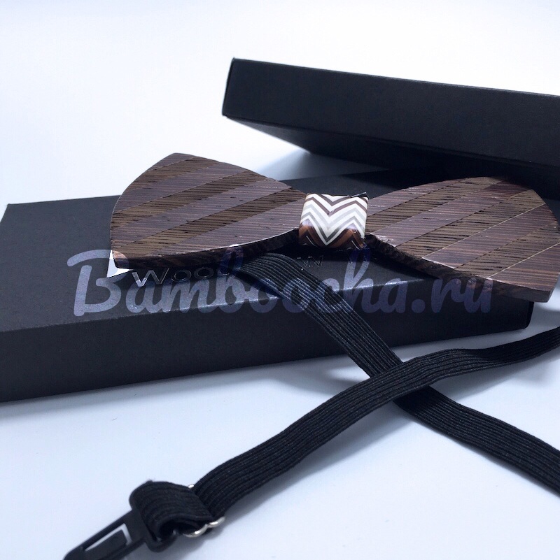 Модный деревянный галстук-бабочка